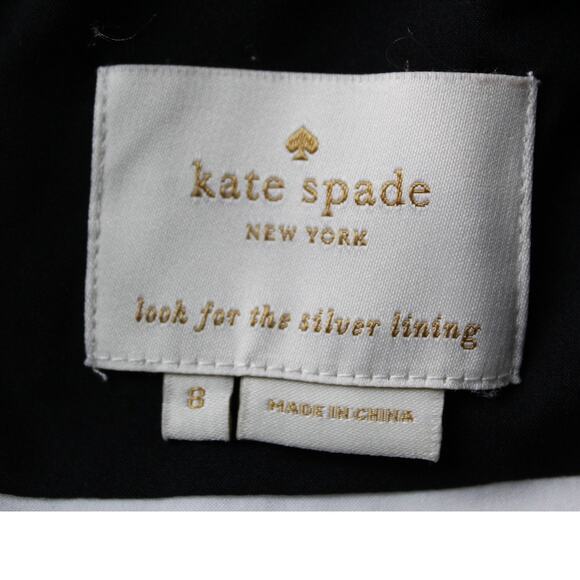 Kate Spade New York Adette black white cocktail dress fit and flare 8 - Picture 6 of 13